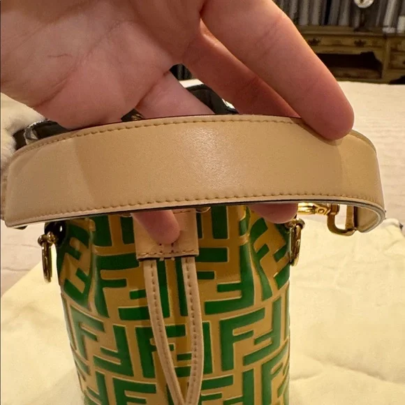 Fendi Iconic Mon Tresor Bucket Bag in Zucca Embossed Leather - Picture 12 of 16